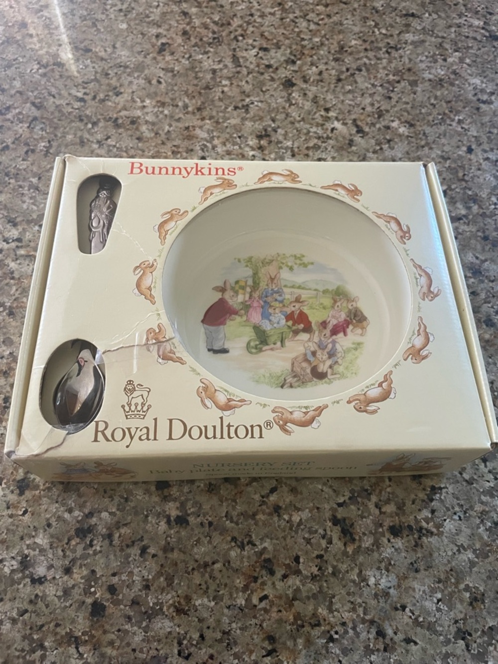 Royal Doulton Bunnykins Cream and Pastel Bone China Nursery Feeding Set